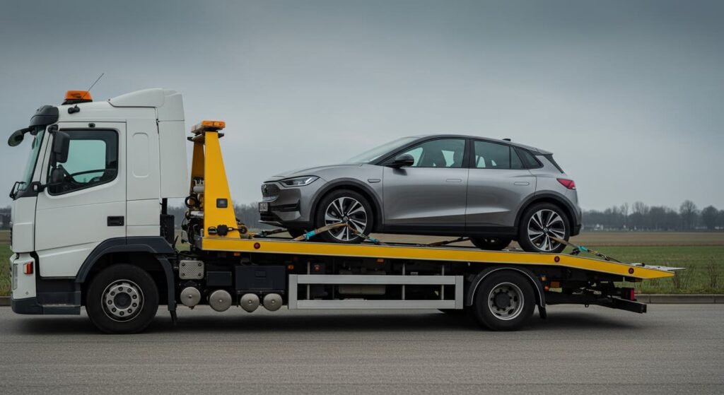 Professional towing truck loading a car in Craigieburn