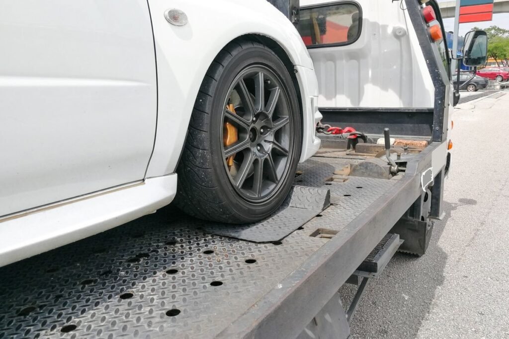 Professional towing truck showing how to sell interstate car in victoria safely